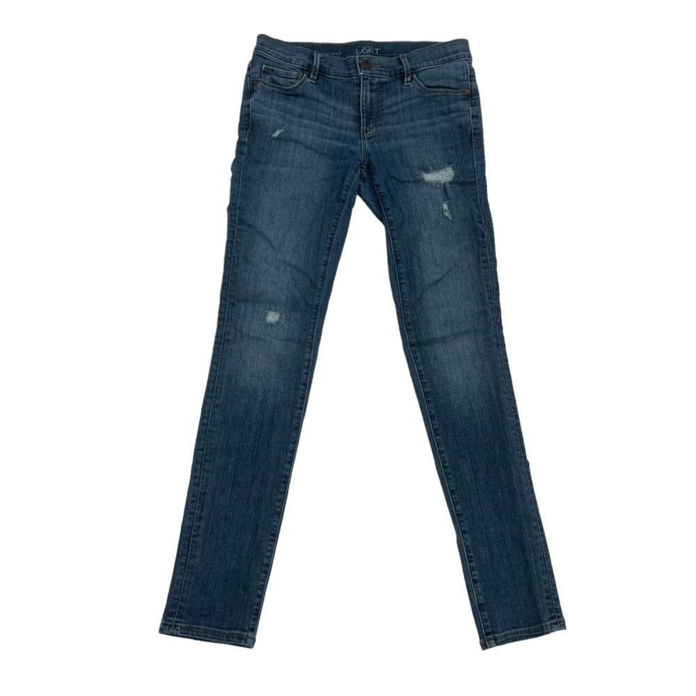 Ann Taylor LOFT Modern Skinny Fit Distressed Jeans Size 26 Women's